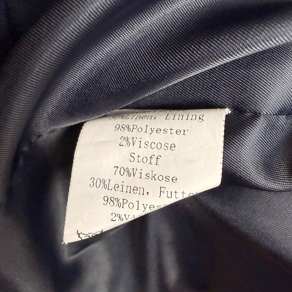 Paul Jones Mens Navy Blue Linen Blend 2-Button Blazer Jacket 2XL PJ0044-1 - Picture 6 of 7